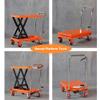 Hydraulic Lift Table Cart, 159 kg Capacity, 127 cm Height, 71.1 x 45.7 cm Platform, Manual Material Handling and Transport, Scissor Design for Easy Mobility view 3