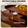 Altar Offering Table, Personal Shrine Table, Bamboo Prayer and Meditation Table with Pull-Out Tray for Small Spaces, Dark Walnut, 60 x 25 x 13 cm view 4