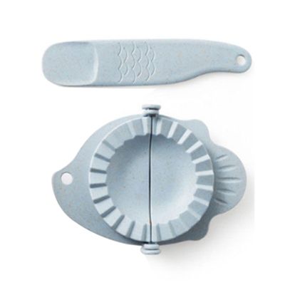 WGFOIP Dumpling Maker Set, Hanging, Multifunctional Manual Press Spoon Combination for Easy Dumpling Making in the Kitchen, Food-Grade PP Plastic for Home Cooking (Blue)