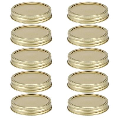 Two-Piece Glass Canning Lids, Stainless Steel, Standard and Wide Mouth, 70 mm/86 mm, 40 Pieces