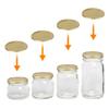Two-Piece Glass Canning Lids, Stainless Steel, Standard and Wide Mouth, 70 mm/86 mm, 40 Pieces view 4