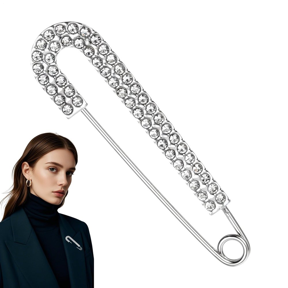 Safety Pin Brooch - Elegant Fashion Accessory