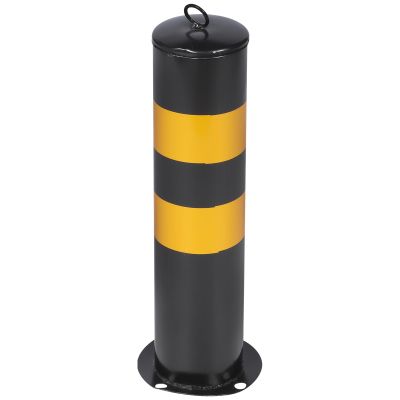 Yellow Cold-Rolled Steel Traffic Bollard with Reflective Film