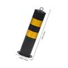 Yellow Cold-Rolled Steel Traffic Bollard with Reflective Film view 2