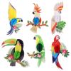 SOIMISS 6-Piece Paper Bird Cutouts with Cotton Hanging Strings view 1