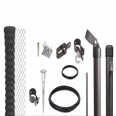 Alberts 630836 Chain-Link Fence Complete Set, Anthracite, 200 cm x 50 m