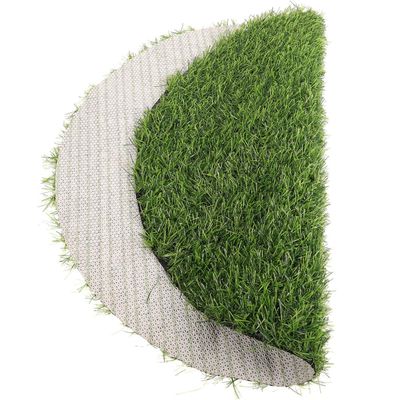 SEWACC Round Green Artificial Grass Mat for Outdoor Table Décor
