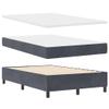 sephironlbb Box-Spring Bed with Mattress, Dark Gray, 47 x 75 in, Velvet view 4