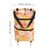 Toyvian Large Foldable Oxford Fabric Shopping Trolley Bag, Orange view 4