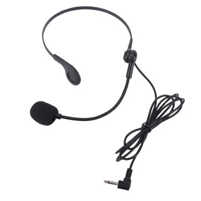 Bewinner 3.5 mm Male Headset Microphone with Adjustable Boom, Black