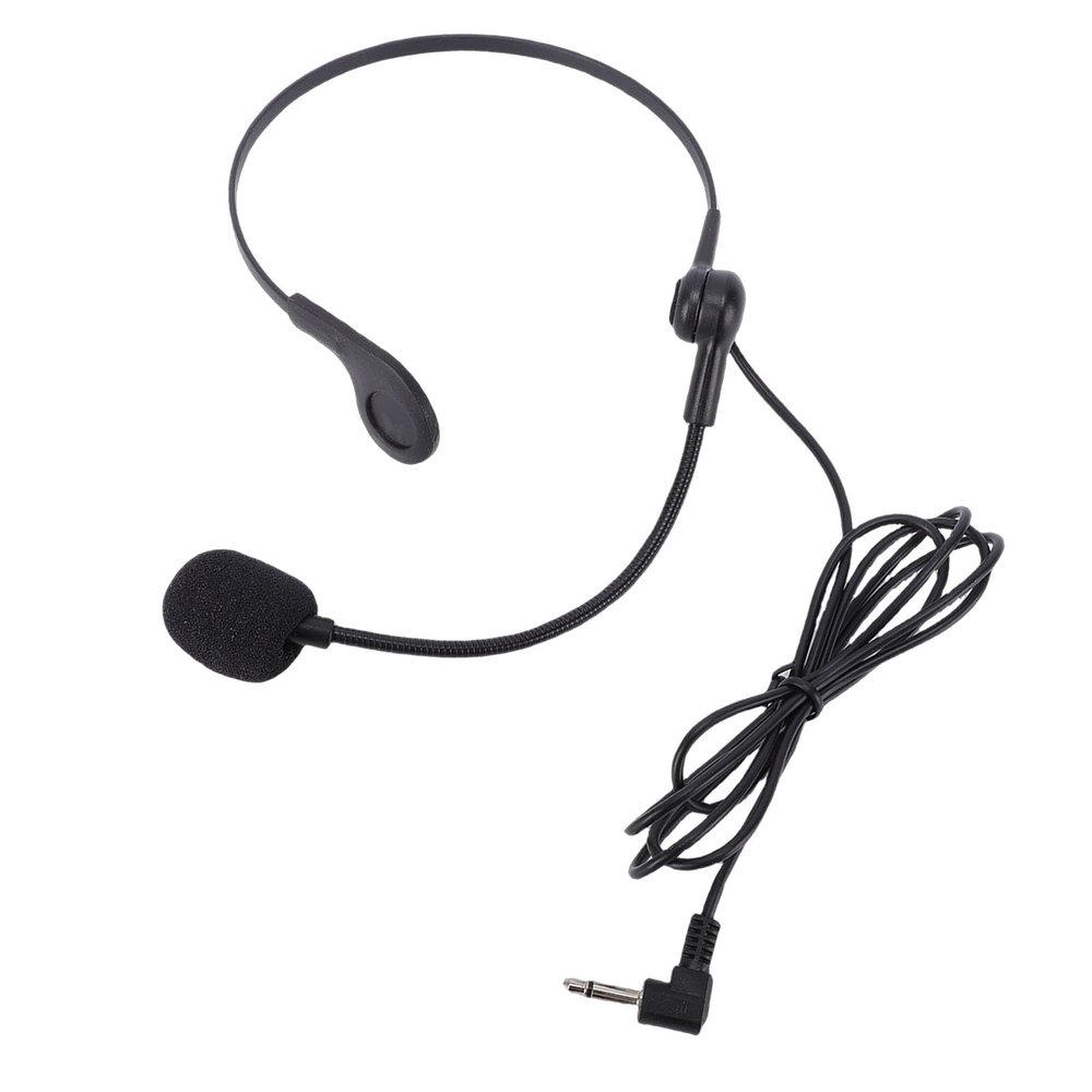 Bewinner 3.5 mm Male Headset Microphone with Adjustable Boom, Black