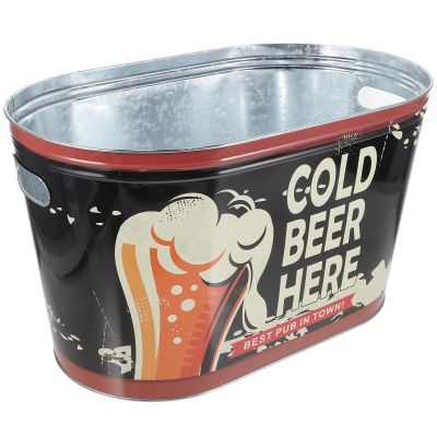 Toyvian Iron Ice Bucket with Handle