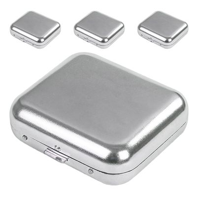 Small Portable Ashtrays with Lids, 4-Piece Set, Stainless Steel