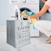 48 L Laundry Hamper with Handles, Foldable Organizer view 3