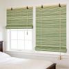 YYDPSHH Green Bamboo Shades view 2