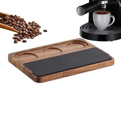 Generic Coffee Station Organizer, Non-Slip Wooden Tamper Holder
