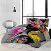 4-Season Duvet 200 x 200 cm with Geisha Graffiti Pattern and 2 Pillowcases view 2