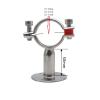 MQXFCZUX SS304 Pipe Hangers, 1/2"–4" Tube Holders, 50/100 mm, Adjustable Stainless Steel Pipe Clamps with Blue Insert, Base L50 mm, 51–53 mm view 2