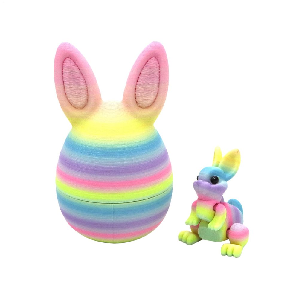 3D Rabbit Ornaments 1.97 Inch Printed Filaments | Easter Egg Surprise Mobile Indoor & Outdoor Decoration