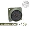 5015 MIL-C Military Connector MS3102A Socket, MS3106A/MS3108A, 28-15 view 2