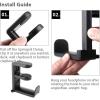 CHANGYUE Adjustable Clamp-On Headphone Holder with Cable Clip, 360° Swivel Joint, Black view 4