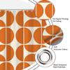 UUZEAI Mid-Century Modern Orange Geometric Shower Curtain, 75 x 200 cm, with Hooks view 4