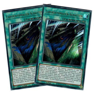 Labyrinth Wall Shadow Savings Duo (2 Cards) - MP24-DE259 - Ultra Rare - German - 1st Edition - Yu-Gi-Oh! 25th Anniversary Tin: Dueling Mirrors - Includes RC Field Center