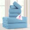 Casa Copenhagen 6-Piece Bath Towel Gift Set, 600 g/m, Dusty Blue view 2