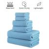 Casa Copenhagen 6-Piece Bath Towel Gift Set, 600 g/m, Dusty Blue view 3