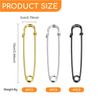 12-Piece Large Safety Pin Set, 10cm Metal Safety Pins view 2