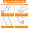 12-Piece Large Safety Pin Set, 10cm Metal Safety Pins view 3