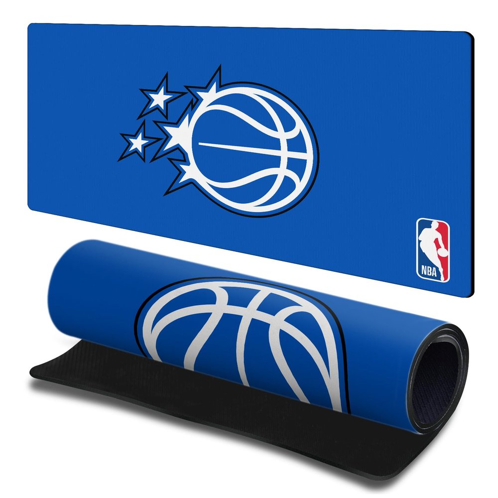Head Case Designs Official NBA Orlando Magic Logo Blue L Gaming Desk Mat, 23.62 x 11.81 x 0.12 in