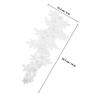 Luxshiny 1 Pair White Embroidered Floral Lace Appliqués for Wedding Dresses view 2