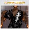 Luxshiny 1 Pair White Embroidered Floral Lace Appliqués for Wedding Dresses view 3