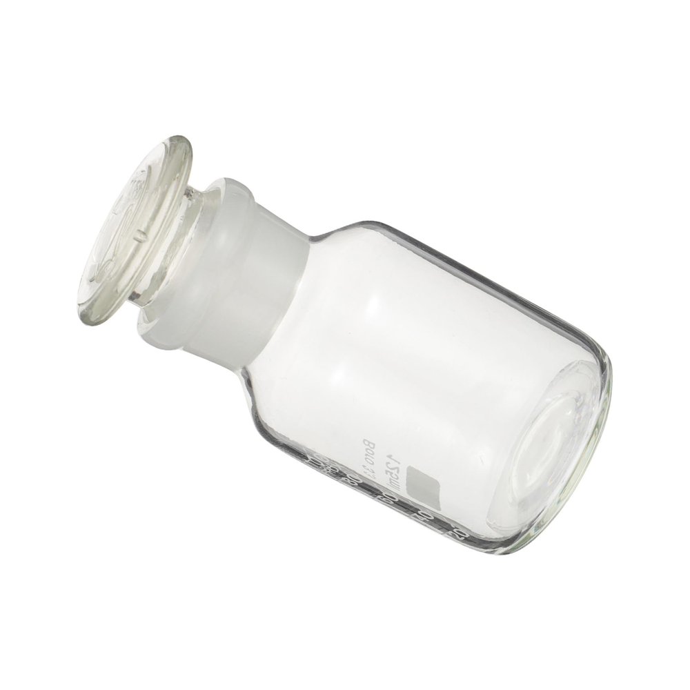 Ciieeo Wide-Mouth Glass Reagent Bottle, White Laboratory Bottle with Smooth Rim and Stable Base for Chemistry and Teaching