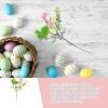 TEHAUX Easter Decoration with Colorful Foam Bunnies and Speckled Eggs view 4