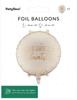 Birthday Foil Balloon - Round 35x35cm - Cream Gold view 3