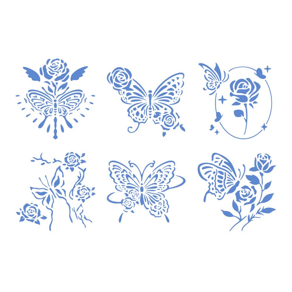6-Piece Butterfly Art Stencil Set