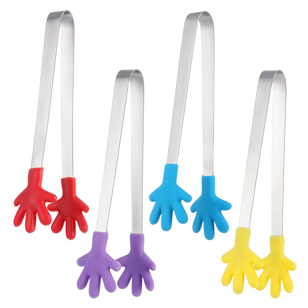 HJZHII 4-Piece Mini Tongs Set