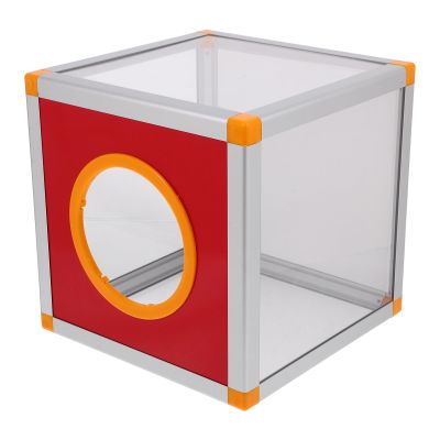 INOOMP Transparent Raffle Box, MDF and Aluminum Alloy, Multifunctional Design, Easy Assembly, 20 cm