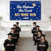 Generic Class of 2026 Graduation Banner, 8 Designs, Large Photo Backdrop for High School Graduation Party (G, 180 x 110 x 0.2 cm) view 2