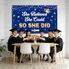Generic Class of 2026 Graduation Banner, 8 Designs, Large Photo Backdrop for High School Graduation Party (G, 180 x 110 x 0.2 cm) view 3