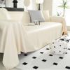 Modern Faux Leather Sofa Cover, Waterproof, Non-Slip, Beige, 180 x 340 cm view 4
