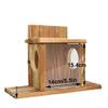 BEAZOOM Wooden Squirrel Feeder with Flexible Roof, Wall-Mounted, Brown view 2