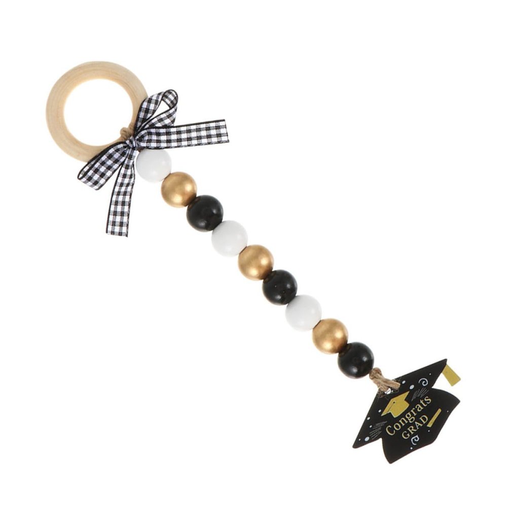 Zerodeko Wooden Bead Garland with Tassel Pendant