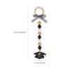 Zerodeko Wooden Bead Garland with Tassel Pendant view 2