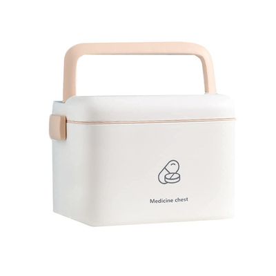 Medicine Storage Box, Organizer, Blue, L (White, S)