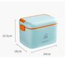 Medicine Storage Box, Organizer, Blue, L (White, S) view 2