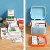 Medicine Storage Box, Organizer, Blue, L (White, S) view 3