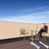 Balcony Privacy Screen 60 x 170 cm, HDPE 220 g/m², Cream view 2